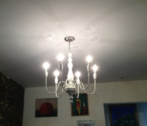 I installed this chandelier we bough for $2 in Long Island.