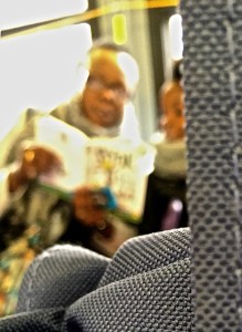 reading on the bus