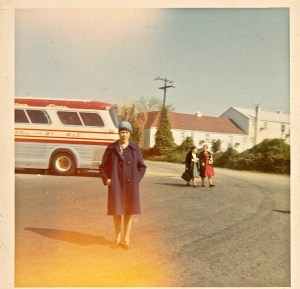 On a church trip in the late '60s.