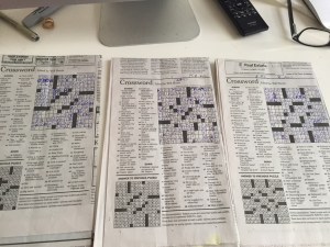 Classic crossword fold.